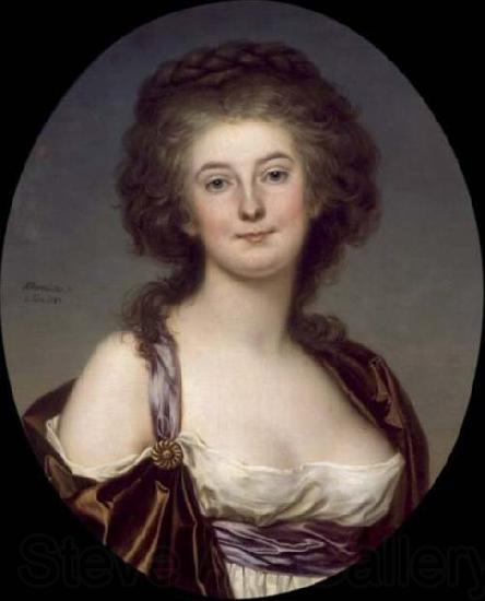 Adolf Ulrik Wertmuller Mademoiselle Charlotte Eckerman (1759-1790), Swedish opera singer and actress France oil painting art